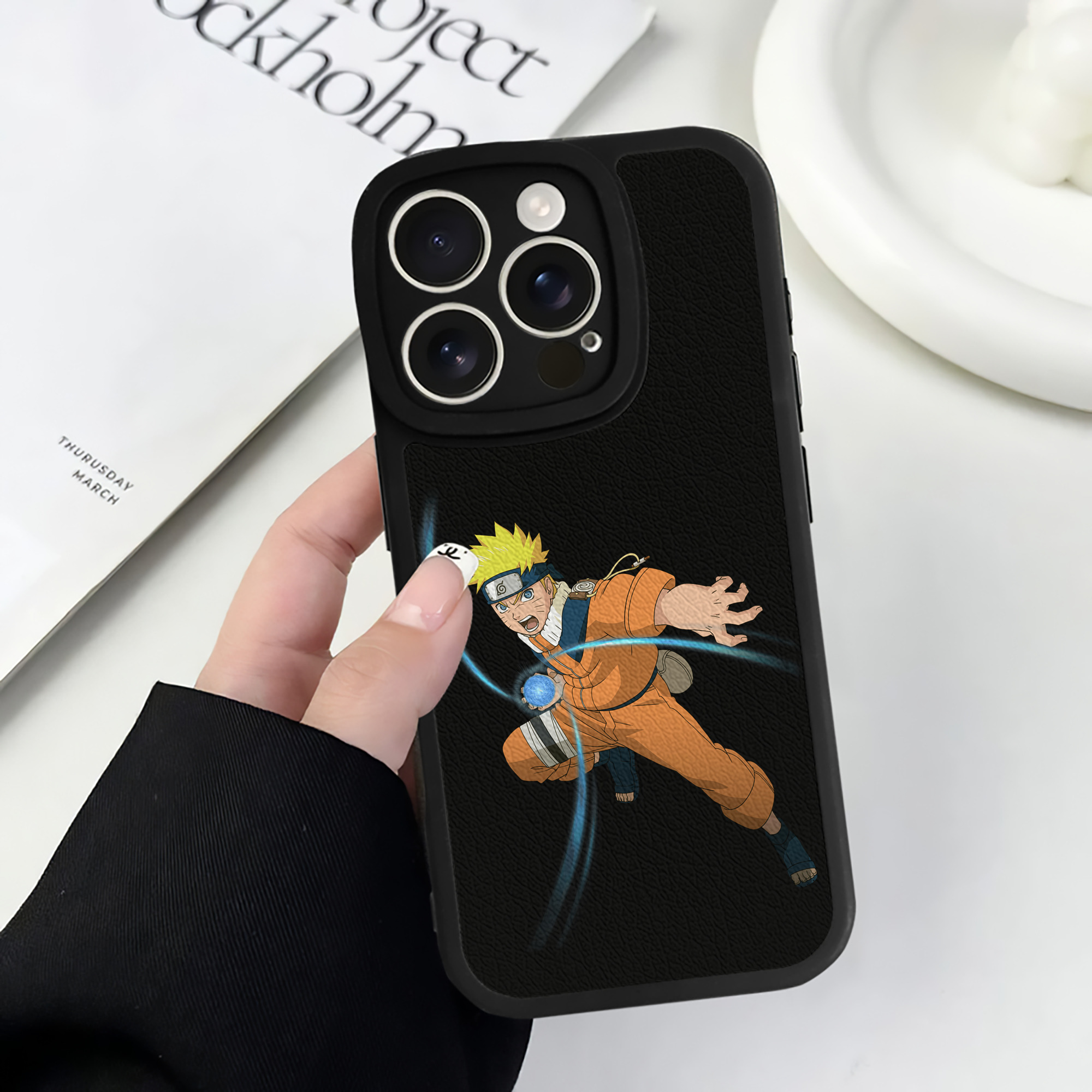 （画像用） NARUTO -ナルト- うずまき ナルト Uzumaki Naruto 【iPhone 16シリーズ対応】シリコンスマホケース（レザー調） 材質：シリコン